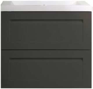 Подвесная тумба под раковину Art&Max Platino 60см серый матовый AM-Platino-600-2C-SO-GM-Cer